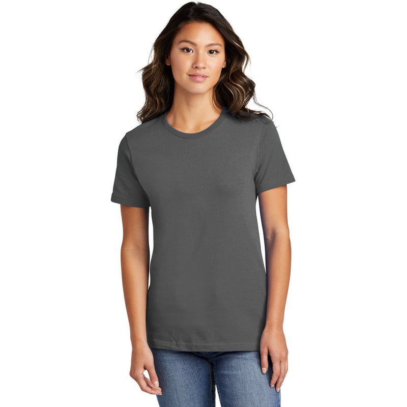 no-logo CLOSEOUT - Port & Company Ladies Ring Spun Cotton Tee-Port & Company-Charcoal-XS-Thread Logic