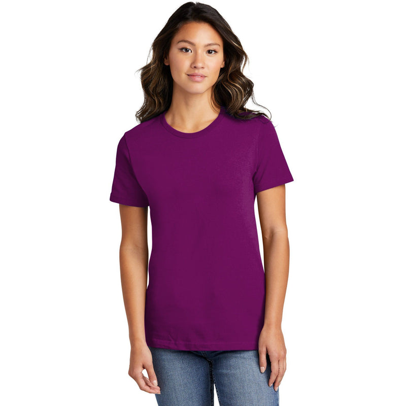 no-logo CLOSEOUT - Port & Company Ladies Ring Spun Cotton Tee-Port & Company-Raspberry-XS-Thread Logic