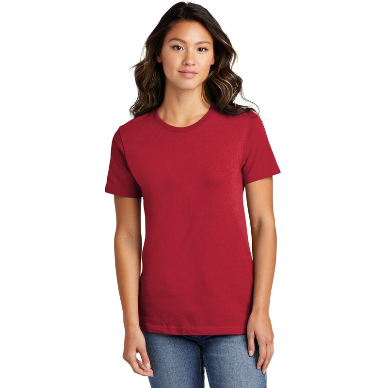 no-logo CLOSEOUT - Port & Company Ladies Ring Spun Cotton Tee-Port & Company-Red-XS-Thread Logic