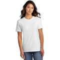 no-logo CLOSEOUT - Port & Company Ladies Ring Spun Cotton Tee-Port & Company-White-XS-Thread Logic