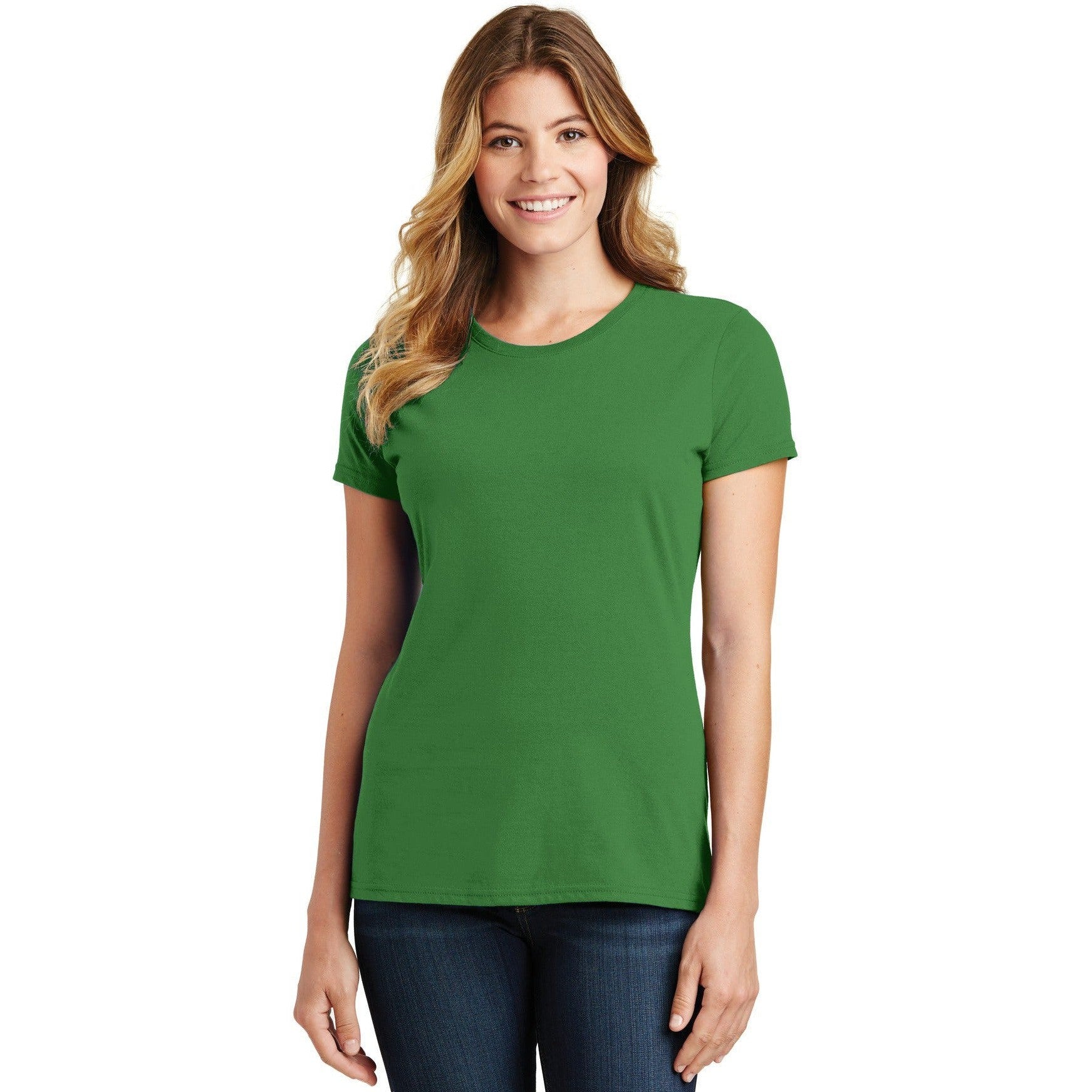 no-logo CLOSEOUT - Port & Company Ladies Fan Favorite Tee-Port & Company-Kiwi Green-S-Thread Logic