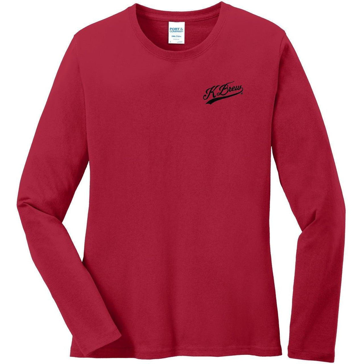 no-logo Port & Company Women's Long Sleeve Cotton T-Shirt-Regular-Port & Company-Thread Logic