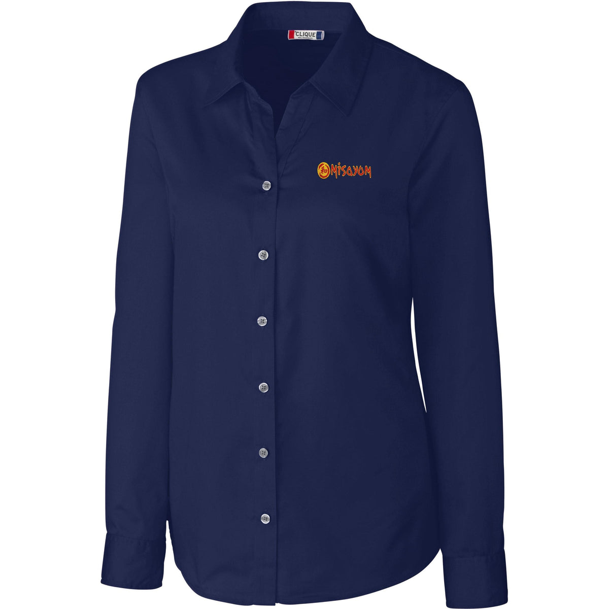 no-logo Clique Women's Avesta Long Sleeve Stain Resistant Twill-Dress Shirts-Clique-Thread Logic
