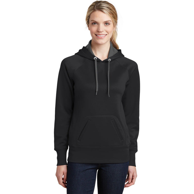 no-logo CLOSEOUT - Sport-Tek Ladies Tech Fleece Hooded Sweatshirt-Sport-Tek-Black-4XL-Thread Logic