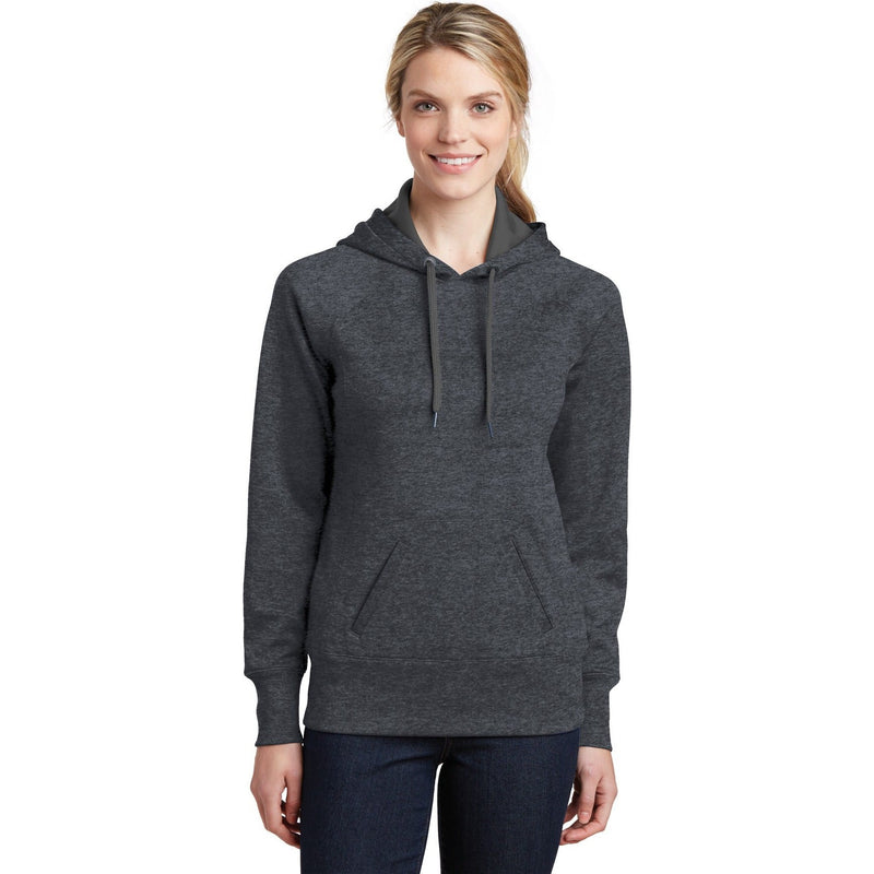 no-logo CLOSEOUT - Sport-Tek Ladies Tech Fleece Hooded Sweatshirt-Sport-Tek-Graphite Heather-XS-Thread Logic