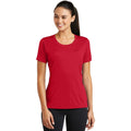 no-logo CLOSEOUT - Sport-Tek Ladies PosiCharge Tough Tee-Sport-Tek-Deep Red-XL-Thread Logic