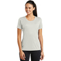 no-logo CLOSEOUT - Sport-Tek Ladies PosiCharge Tough Tee-Sport-Tek-Silver-XS-Thread Logic