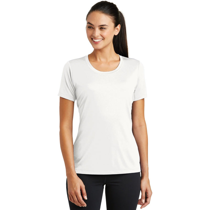 no-logo CLOSEOUT - Sport-Tek Ladies PosiCharge Tough Tee-Sport-Tek-White-XS-Thread Logic