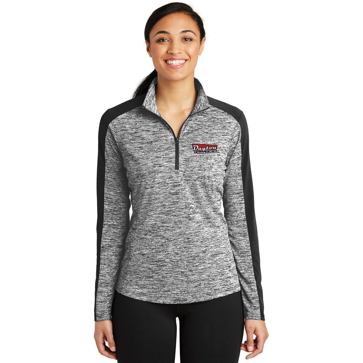 no-logo Sport-Tek Women's PosiCharge Electric Heather Colorblock 1/4-Zip Pullover-Quarter Zips-Sport-Tek-Thread Logic
