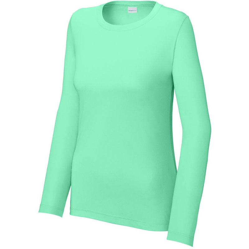 Sport-Tek Ladies Posi-UV Pro Long Sleeve-Sport-Tek-Bright Seafoam-XS-Thread Logic