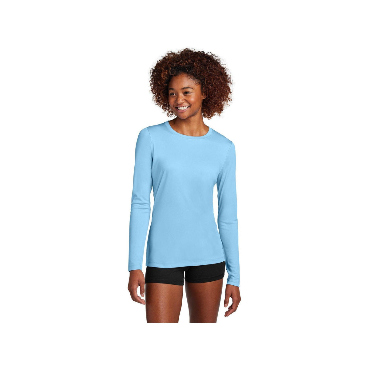 no-logo Sport-Tek Ladies Posi-UV Pro Long Sleeve-Sport-Tek-Thread Logic