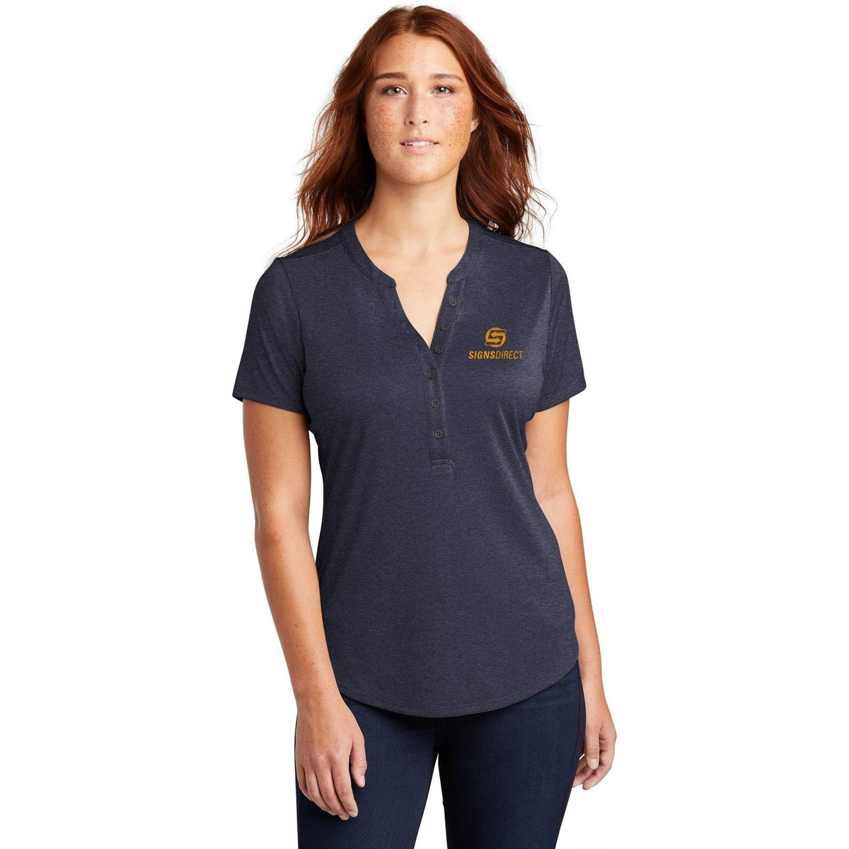 no-logo Sport-Tek Women's Endeavor Henley-Polos-Sport-Tek-Thread Logic