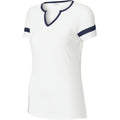 no-logo Sport-Tek Ladies Halftime Notch Neck Tee-Sport-Tek-White/True Navy-XS-Thread Logic