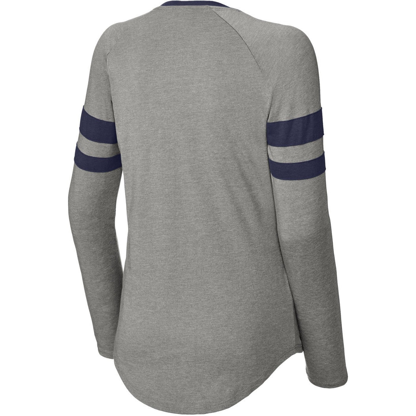 no-logo Sport-Tek Ladies Halftime Stripe Long Sleeve V-Neck Tee-Sport-Tek-Thread Logic