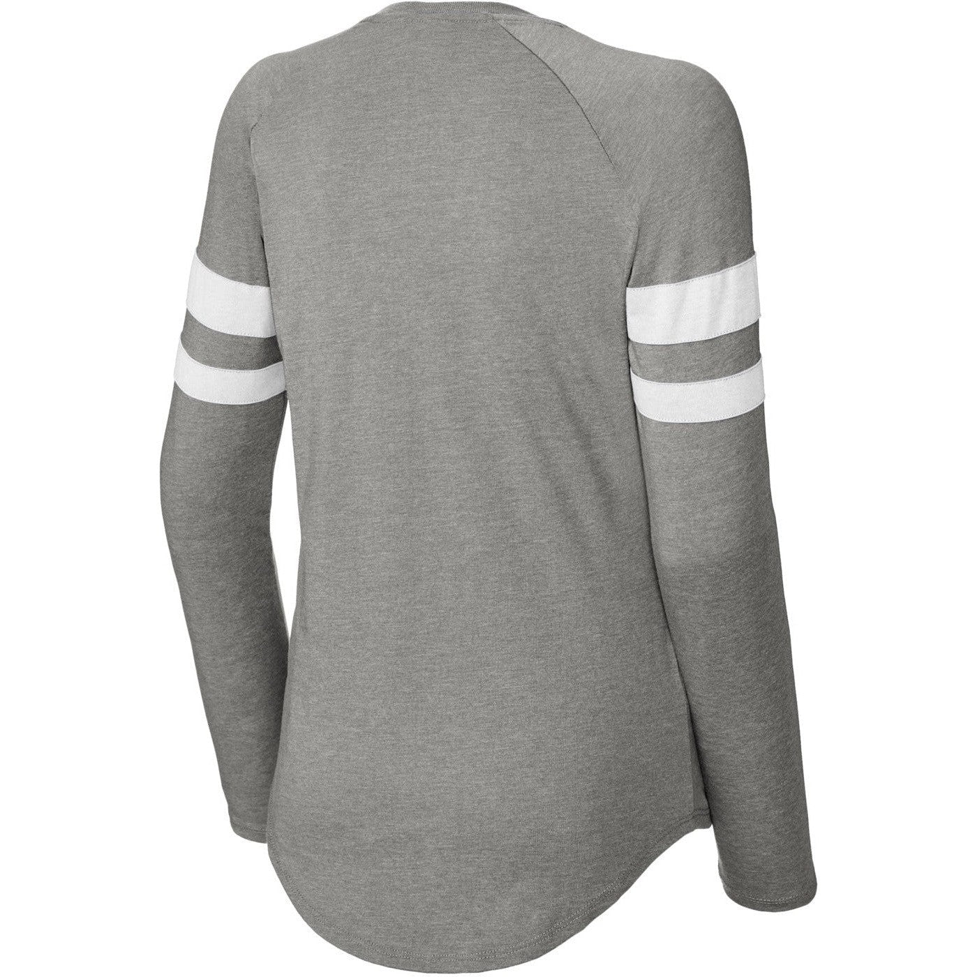 no-logo Sport-Tek Ladies Halftime Stripe Long Sleeve V-Neck Tee-Sport-Tek-Thread Logic