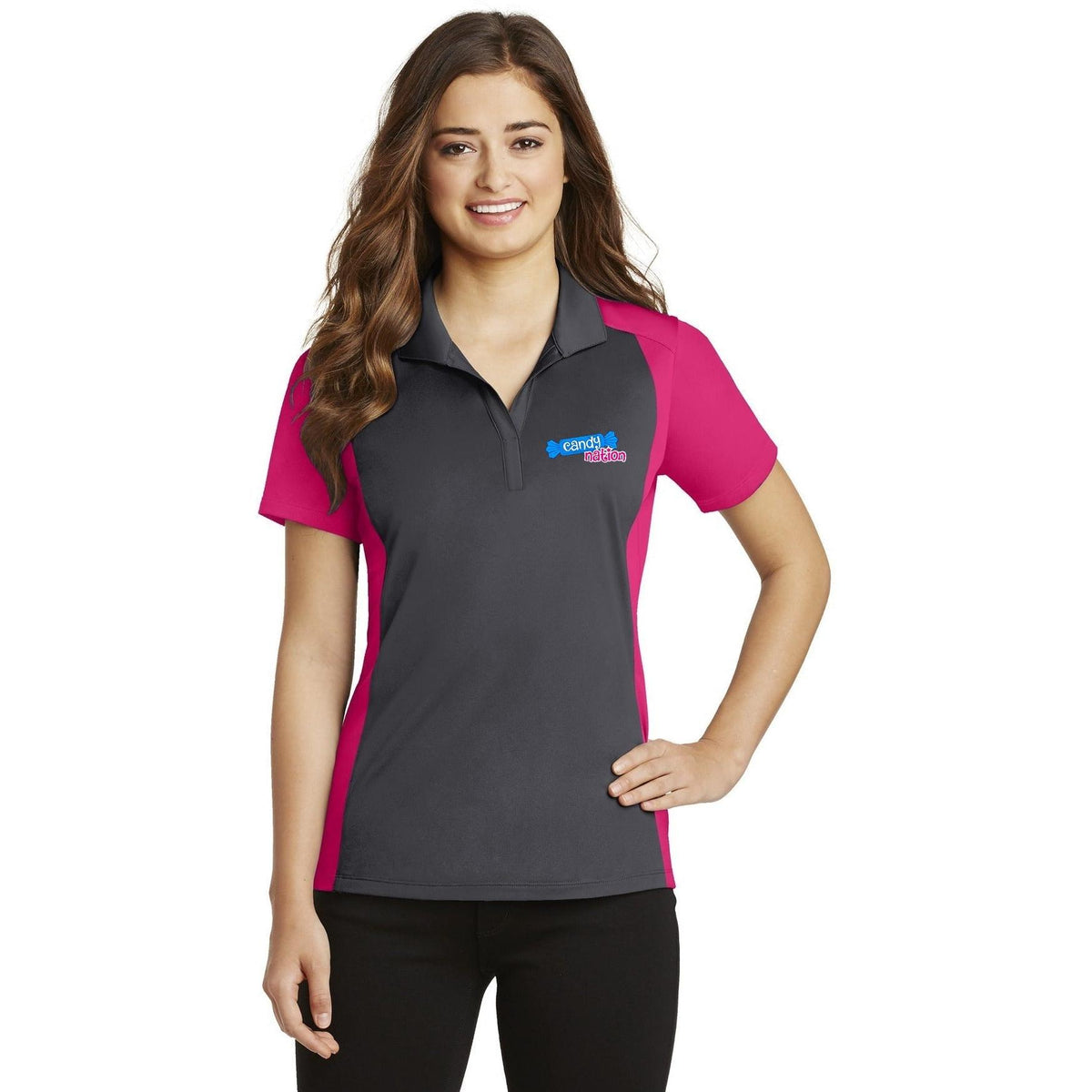 no-logo Sport-Tek Women's Colorblock Micropique Sport-Wick Polo-Regular-Sport-Tek-Thread Logic