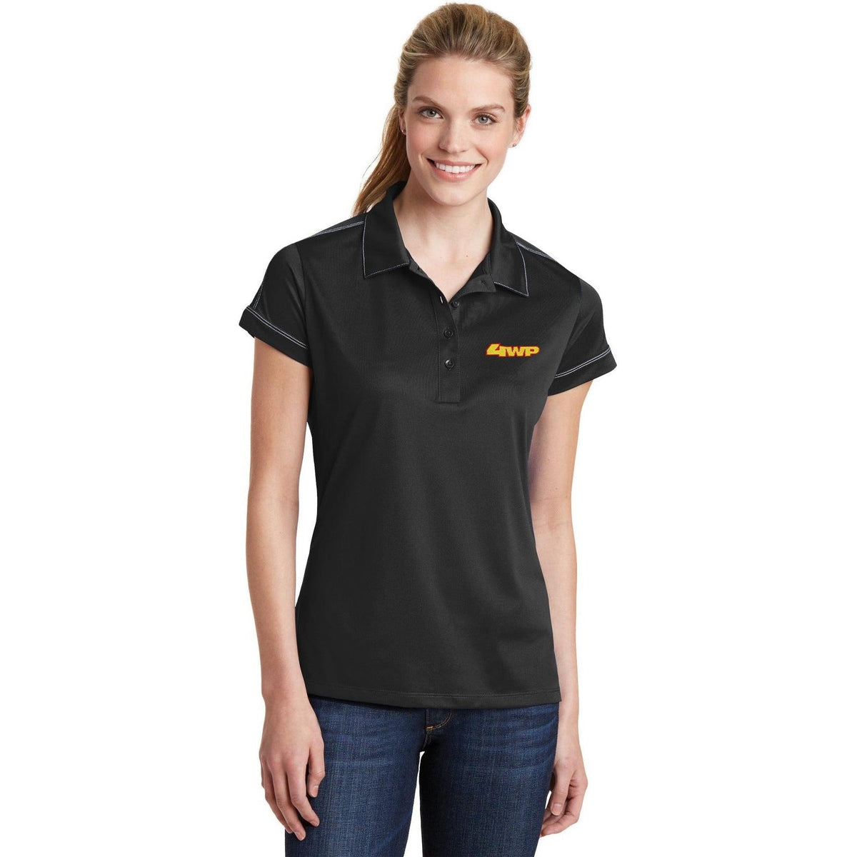 no-logo Sport-Tek Women's Contrast Stitch Polo-Active-Sport-Tek-Thread Logic