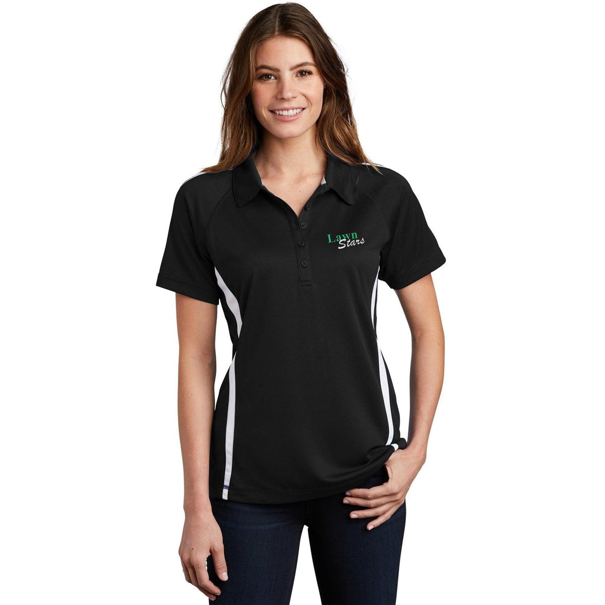 no-logo Sport-Tek Women's Micro-Mesh Colorblock Polo-Regular-Sport-Tek-Thread Logic