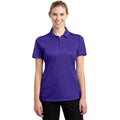 no-logo CLOSEOUT - Sport-Tek Ladies PosiCharge Active Textured Colorblock Polo-Sport-Tek-Purple/Grey-4XL-Thread Logic