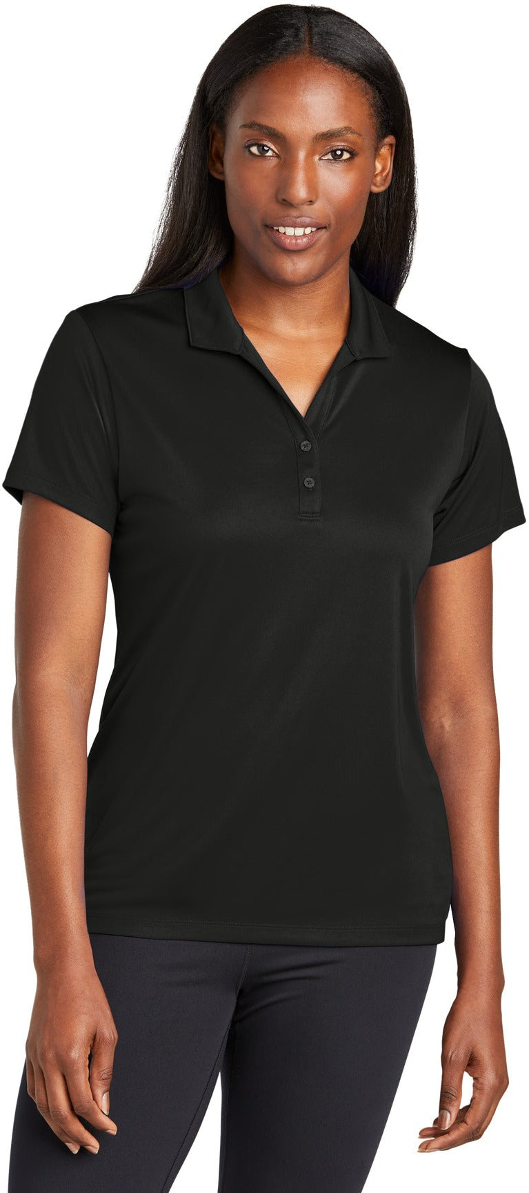 no-logo Sport-Tek Ladies PosiCharge Re-Compete Polo-Sport-Tek-Thread Logic