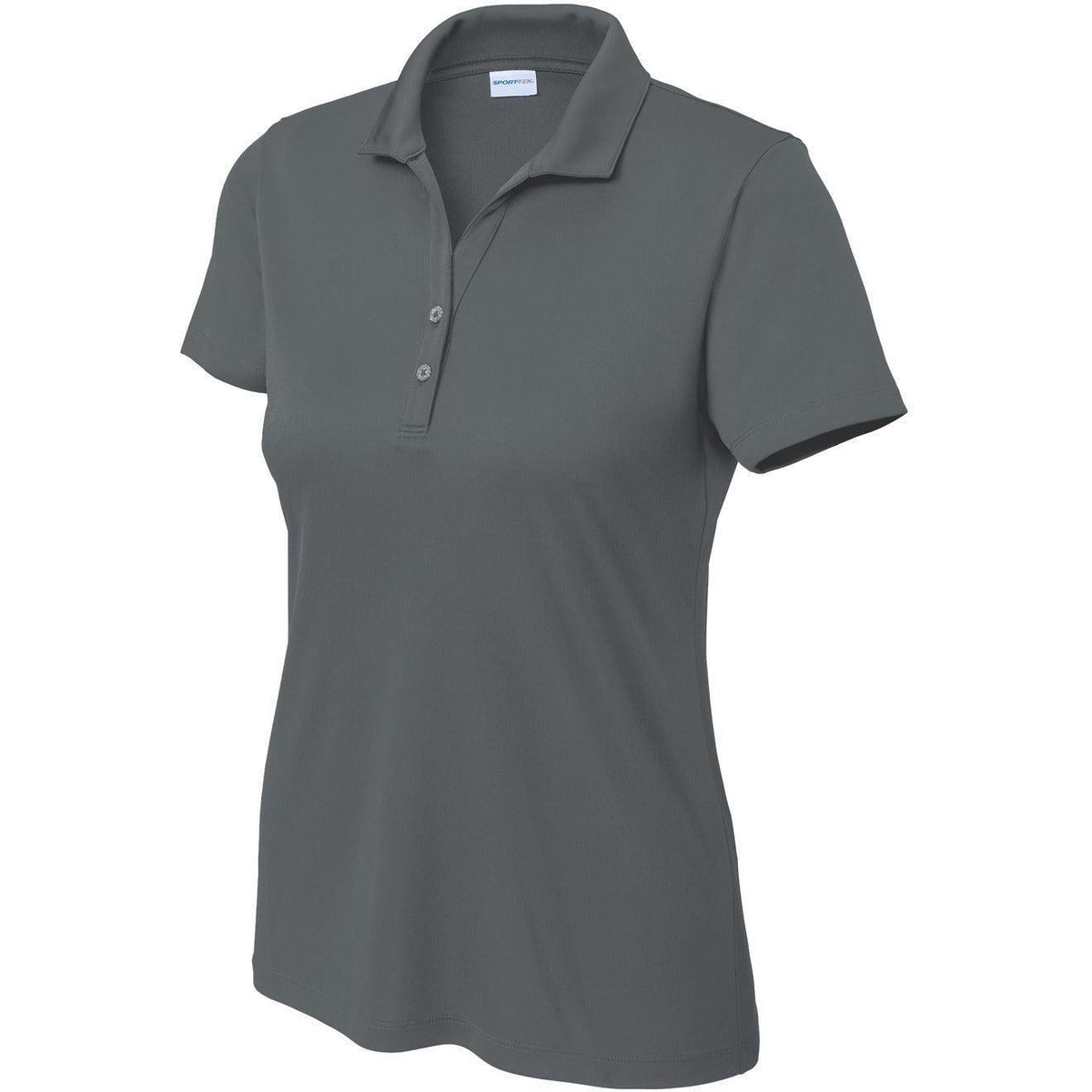 logo-left Sport-Tek Ladies PosiCharge Re-Compete Polo-Sport-Tek-Iron Grey-XS-Thread Logic