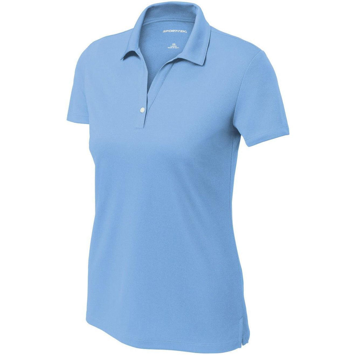logo-left Sport-Tek Ladies UV Micropique Polo-Sport-Tek-Carolina Blue-XS-Thread Logic