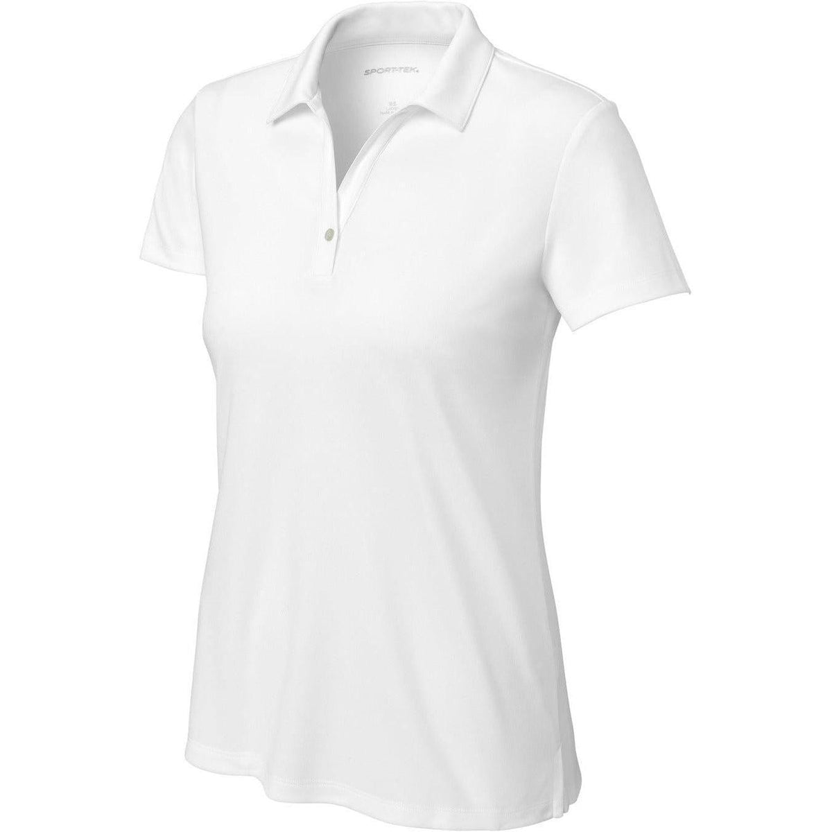 logo-left Sport-Tek Ladies UV Micropique Polo-Sport-Tek-White-XS-Thread Logic