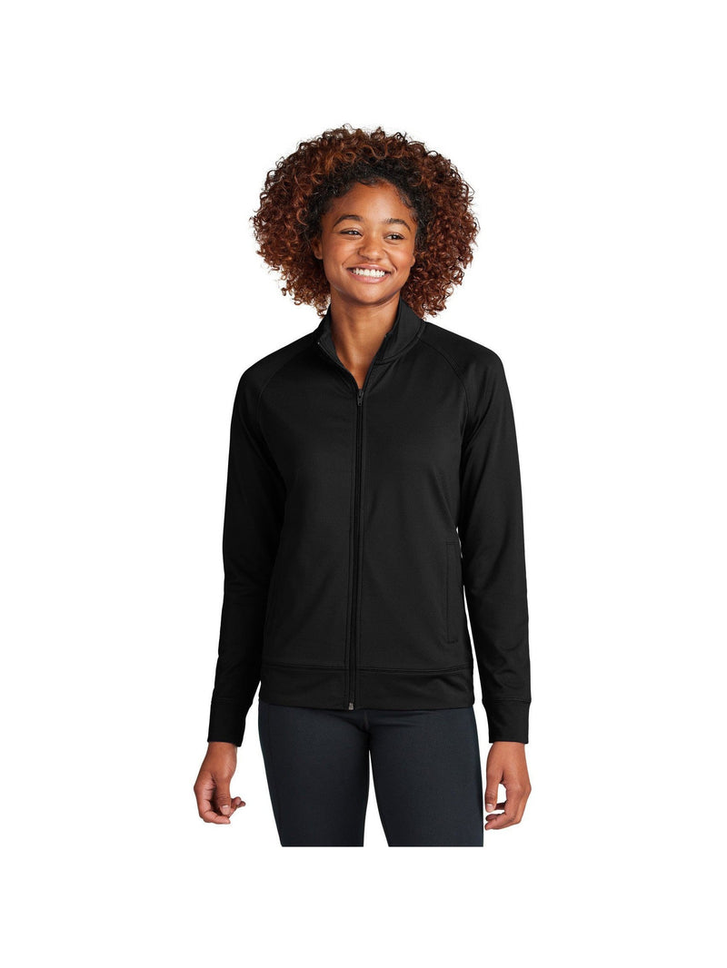 no-logo Sport-Tek Ladies Sport-Wick Stretch Full-Zip Cadet Jacket-Sport-Tek-Thread Logic