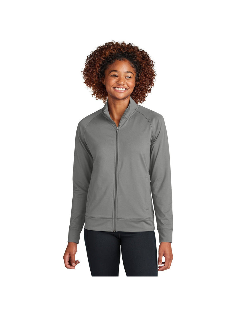 no-logo Sport-Tek Ladies Sport-Wick Stretch Full-Zip Cadet Jacket-Sport-Tek-Thread Logic