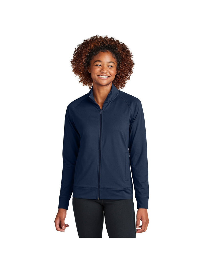 no-logo Sport-Tek Ladies Sport-Wick Stretch Full-Zip Cadet Jacket-Sport-Tek-Thread Logic