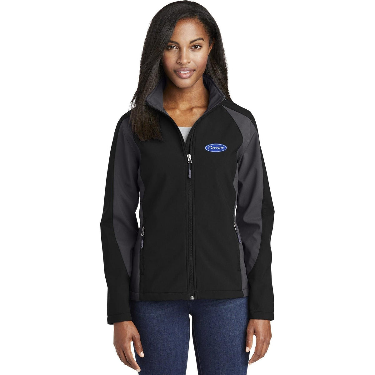 no-logo Sport-Tek Women's Colorblock Soft Shell-Active-Sport-Tek-Thread Logic