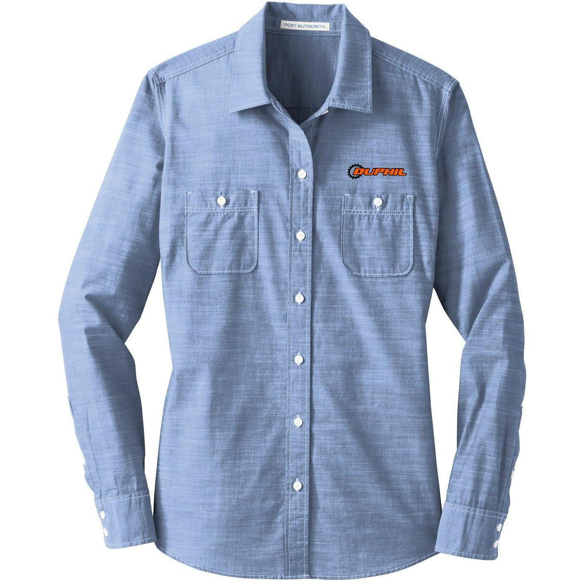no-logo Port Authority Women's Slub Chambray Shirt-Dress Shirts-Port Authority-Thread Logic