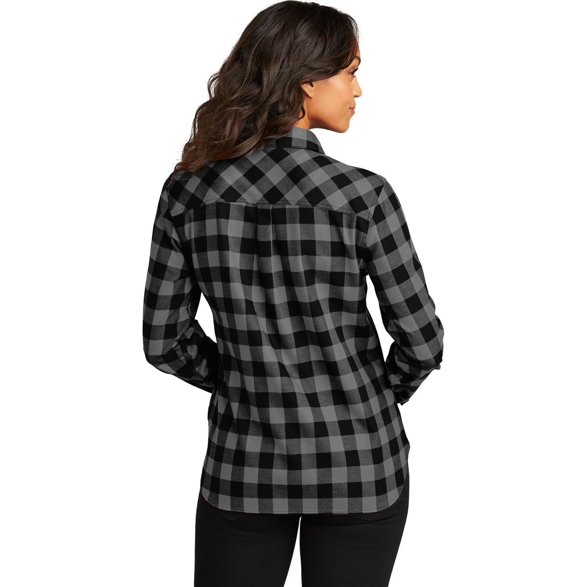 no-logo Port Authority Ladies Plaid Flannel Shirt-Port Authority-Thread Logic