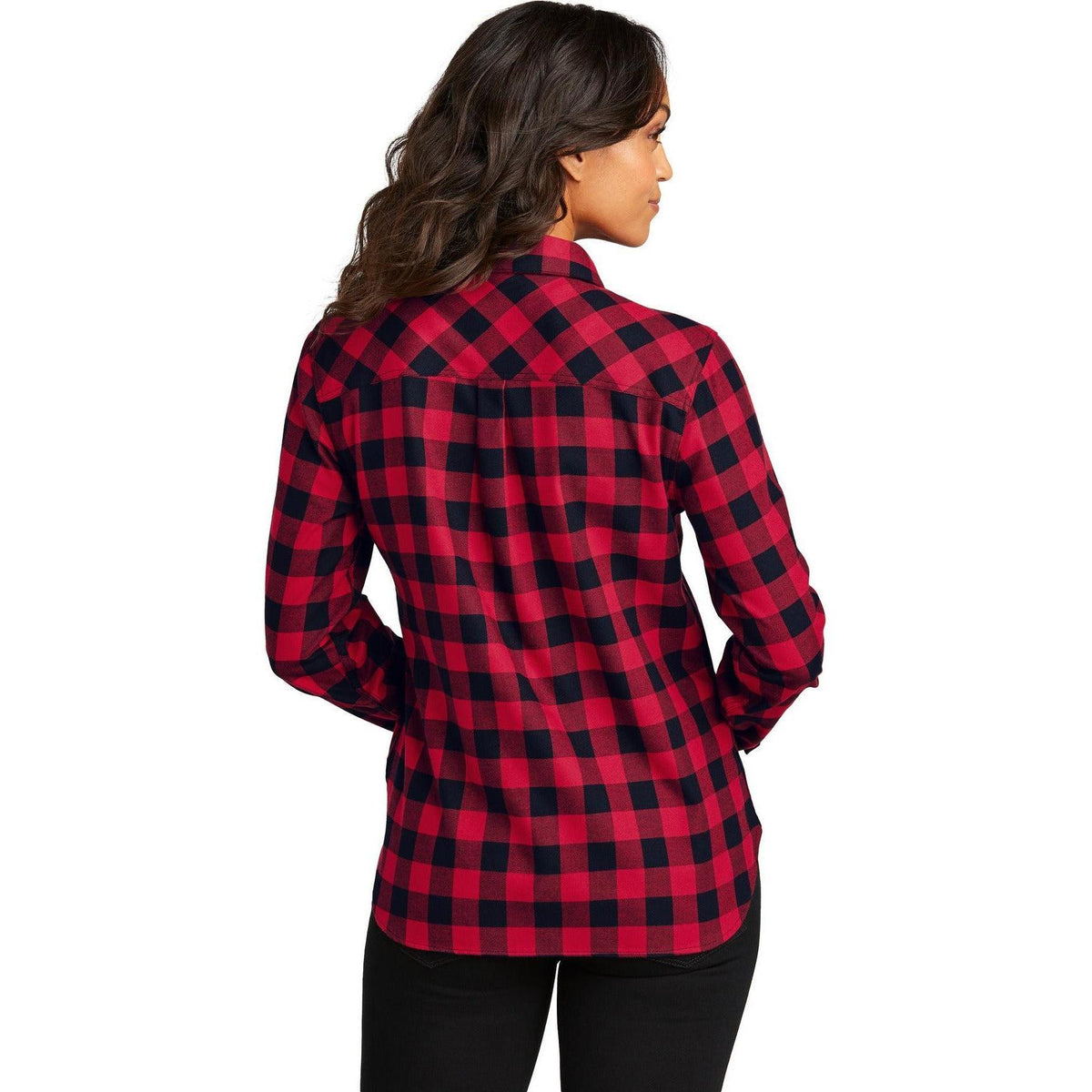 no-logo Port Authority Ladies Plaid Flannel Shirt-Port Authority-Thread Logic