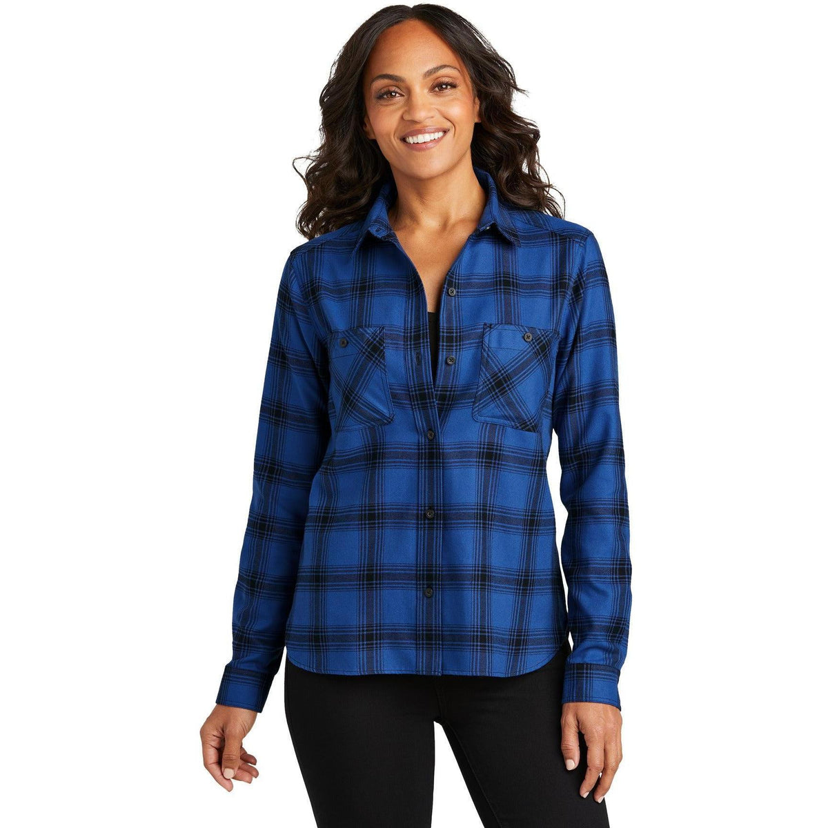 no-logo Port Authority Ladies Plaid Flannel Shirt-Port Authority-Thread Logic