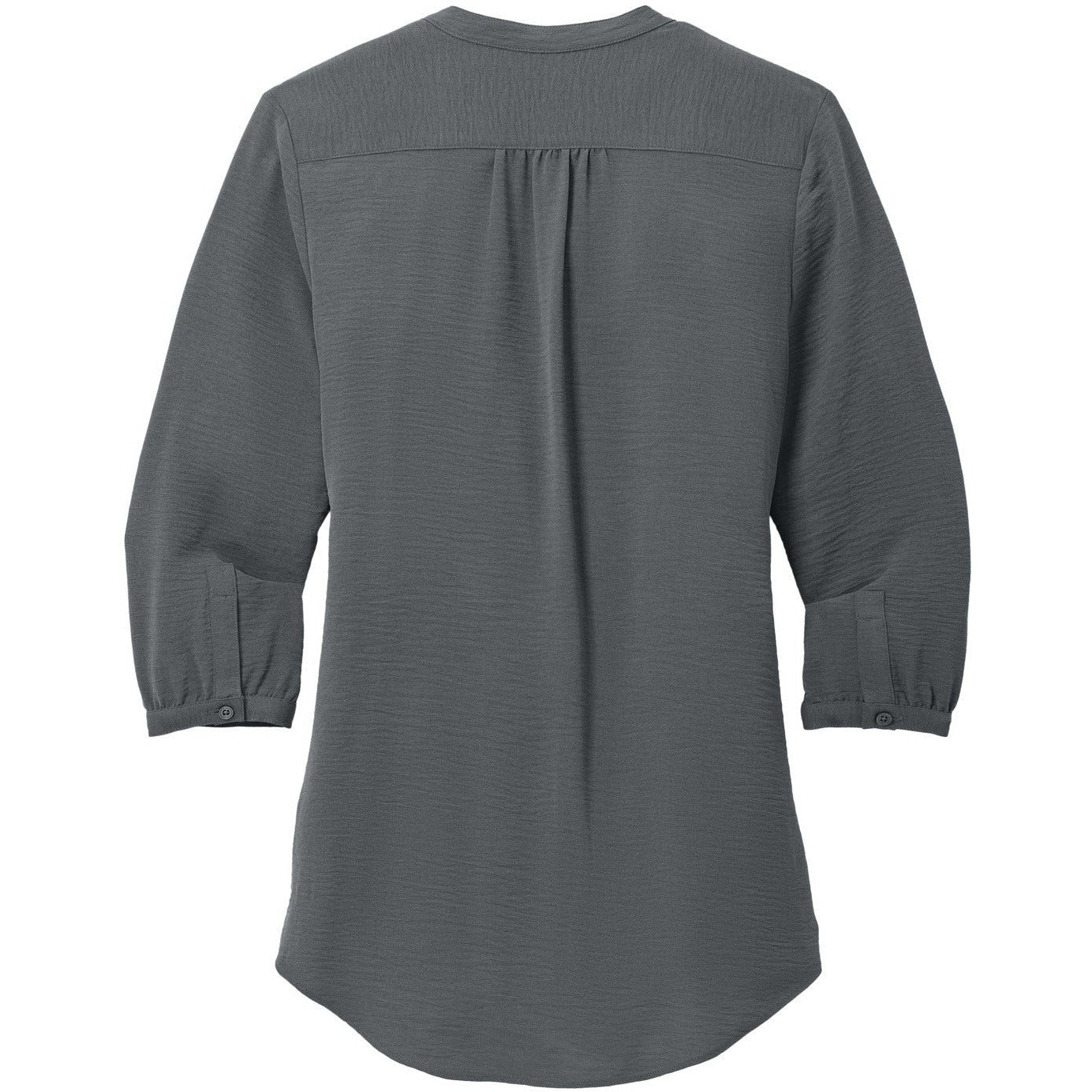 Long Silk Crêpe Tunic with Mocca Loop Print