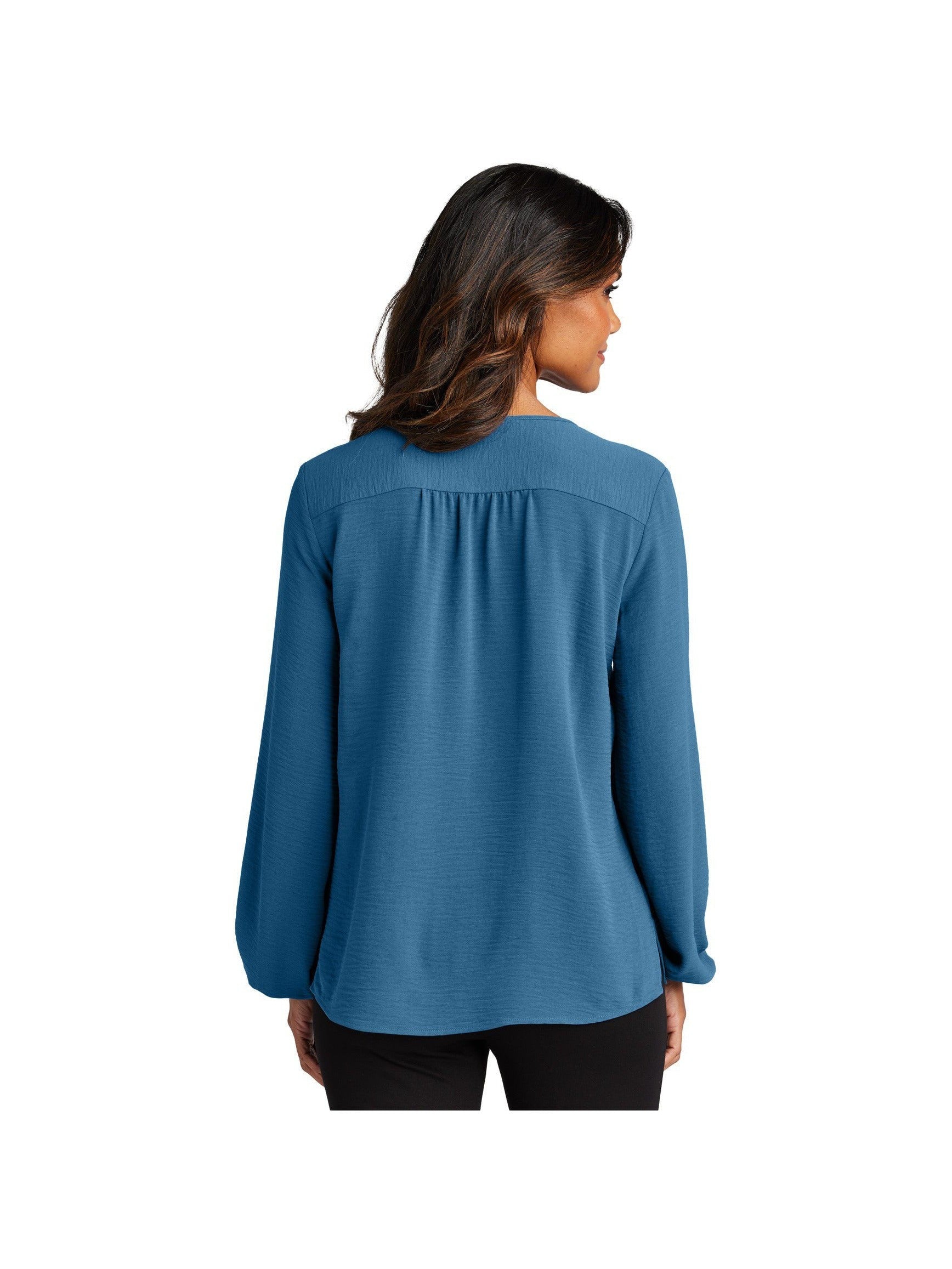 no-logo Port Authority Ladies Textured Crepe Blouse-Port Authority-Thread Logic