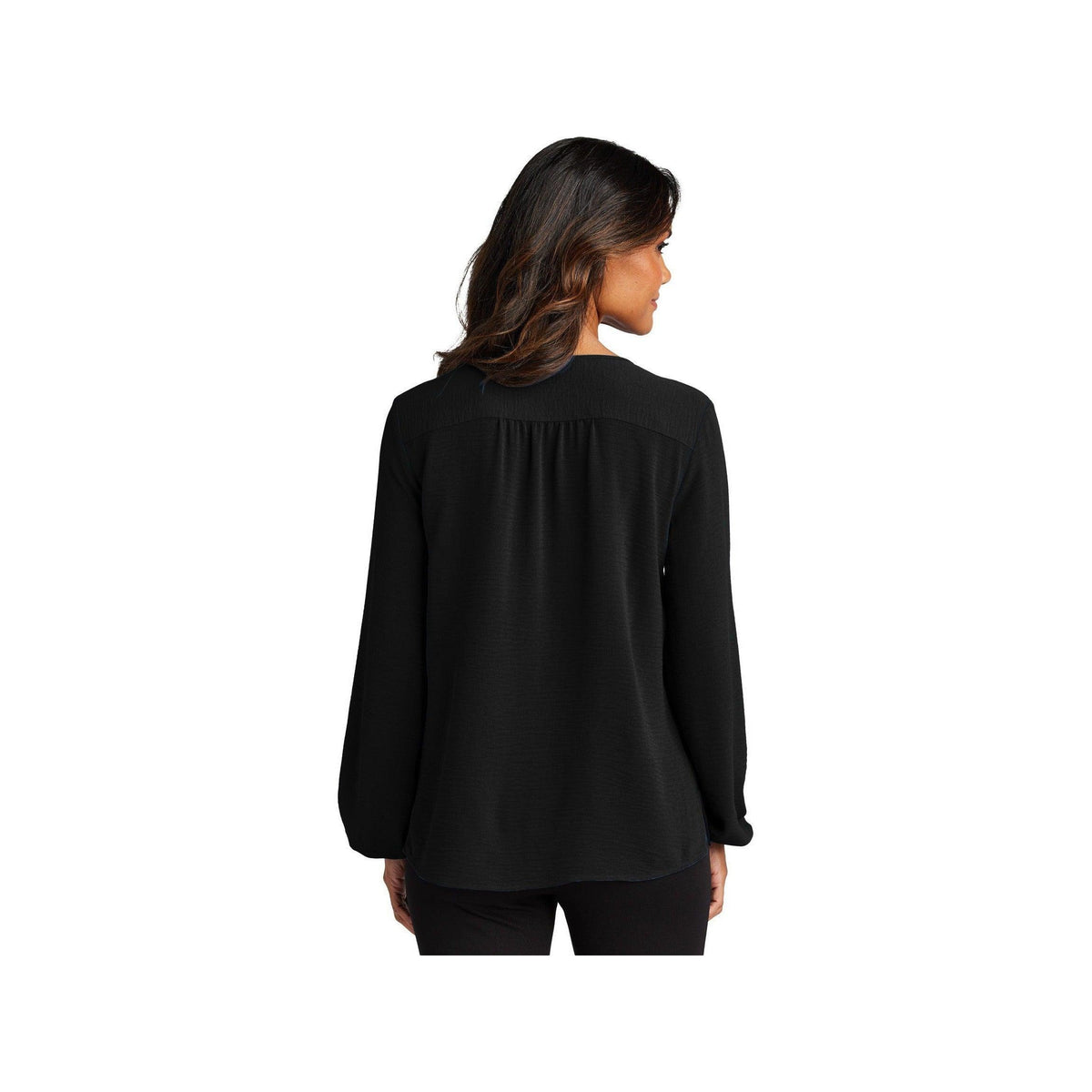 no-logo Port Authority Ladies Textured Crepe Blouse-Port Authority-Thread Logic