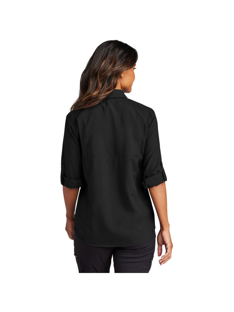 no-logo Port Authority Ladies Long Sleeve UV Daybreak Shirt-Port Authority-Thread Logic