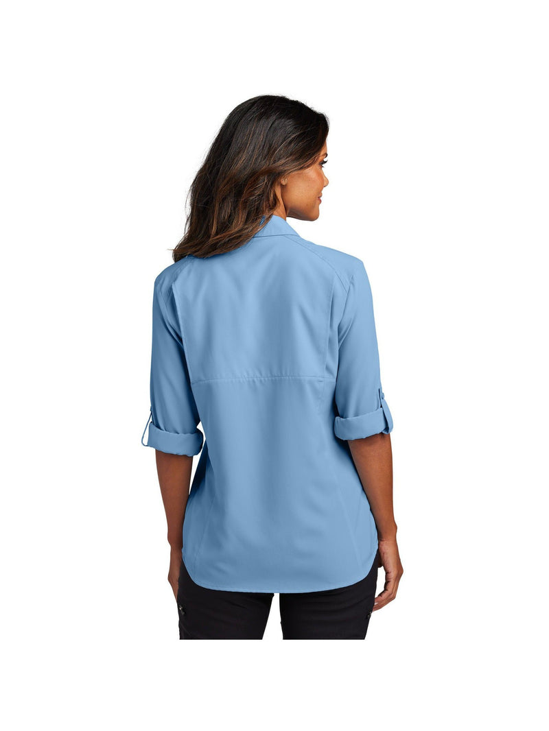 no-logo Port Authority Ladies Long Sleeve UV Daybreak Shirt-Port Authority-Thread Logic