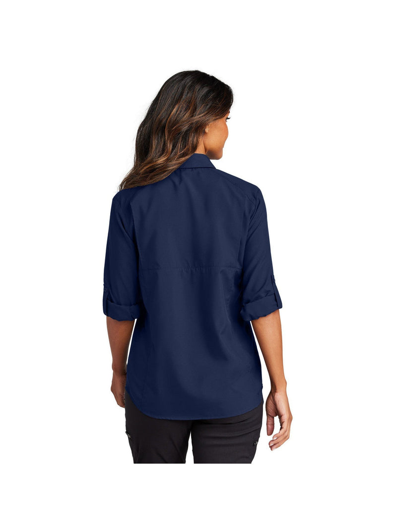 no-logo Port Authority Ladies Long Sleeve UV Daybreak Shirt-Port Authority-Thread Logic