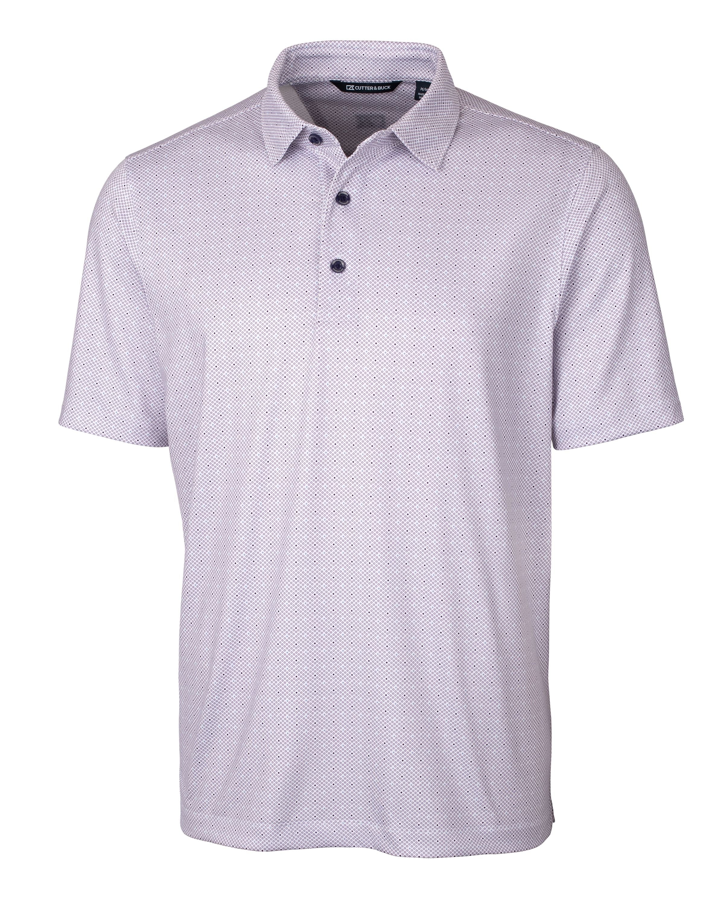 Cutter & Buck Pike Double Dot Print Stretch Polo