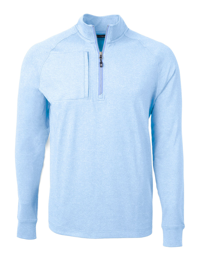 Cutter & Buck Tall Adapt Eco Knit Heather Quarter Zip Pullover