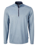 Cutter & Buck Tall Virtue Eco Pique Micro Stripe Recycled Quarter Zip