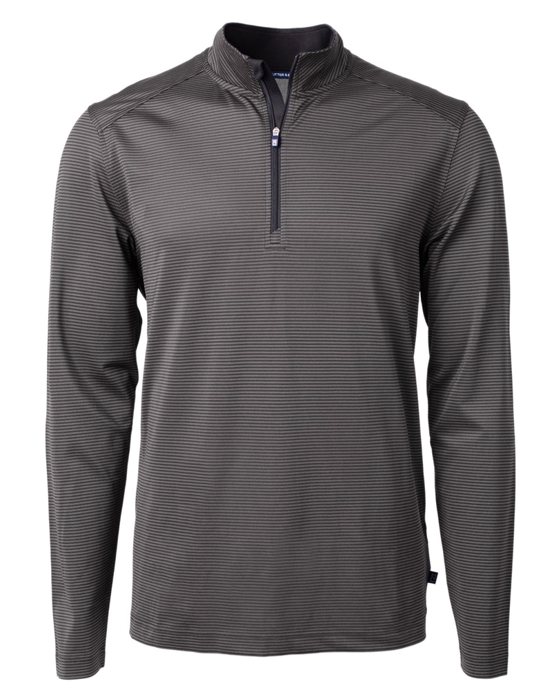 Cutter & Buck Tall Virtue Eco Pique Micro Stripe Recycled Quarter Zip