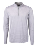 Cutter & Buck Tall Virtue Eco Pique Micro Stripe Recycled Quarter Zip