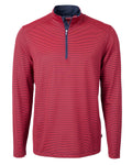 Cutter & Buck Tall Virtue Eco Pique Micro Stripe Recycled Quarter Zip