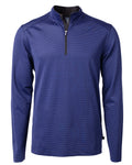 Cutter & Buck Tall Virtue Eco Pique Micro Stripe Recycled Quarter Zip