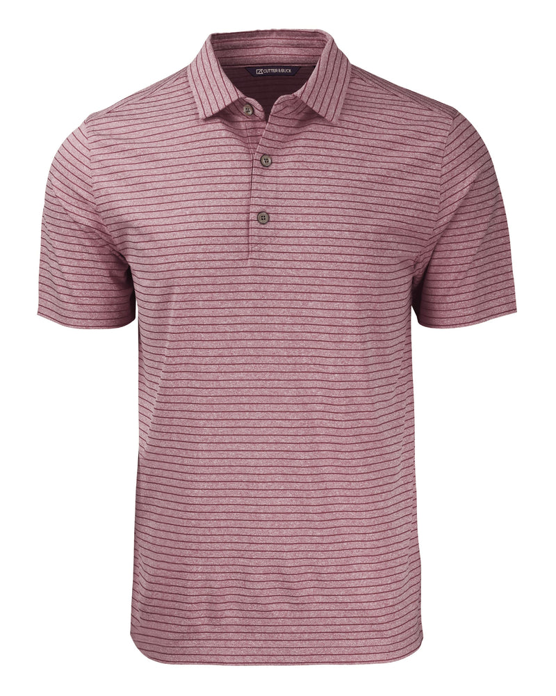 OUTLET-Cutter & Buck Forge Eco Heather Stripe Stretch Recycled Polo