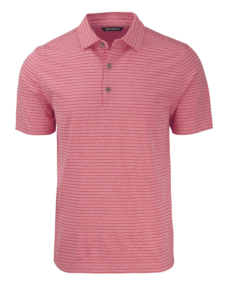 OUTLET-Cutter & Buck Forge Eco Heather Stripe Stretch Recycled Polo